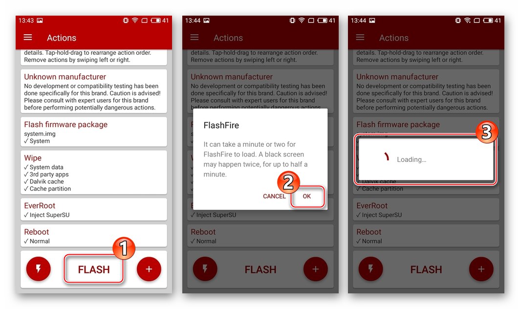 Meizu M3 Mini FlashFire - започнете да мигате с изчистване на всички данни