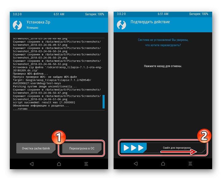 Google Nexus 7 3G (2012) - dokončenie vlastnej inštalácie firmvéru cez TWRP, reštart