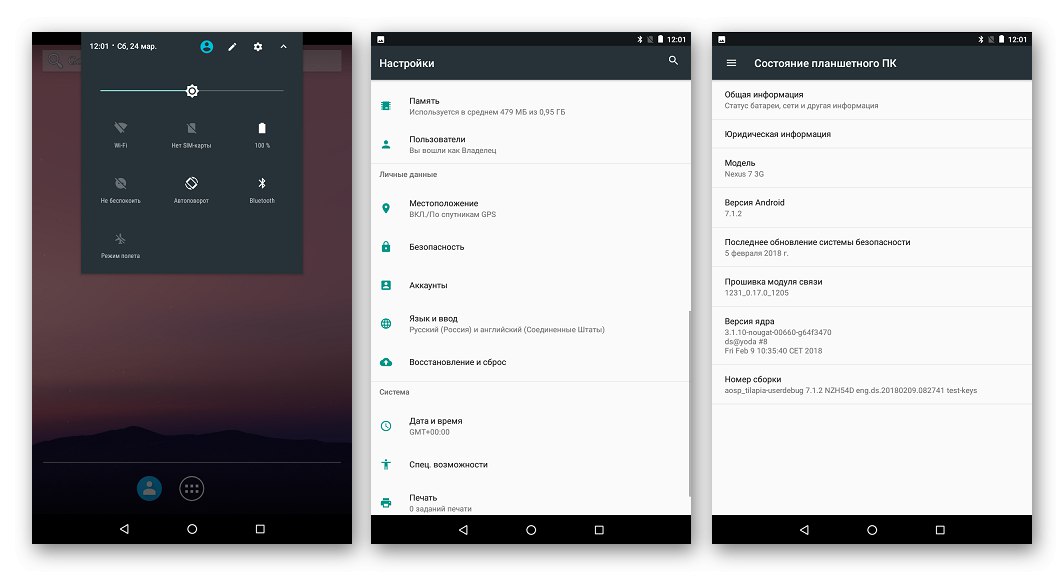 Vlastný firmvér Google Nexus 7 3G (2012) AOSP založený na Androide 7