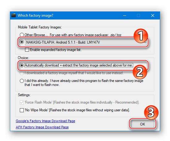 Google Nexus 7 3G (2012) NRT výber obrazu firmvéru a režim automatického sťahovania