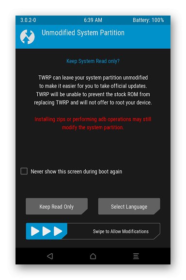 Prvé spustenie zotavenia Google Nexus 7 3G (2012) TWRP