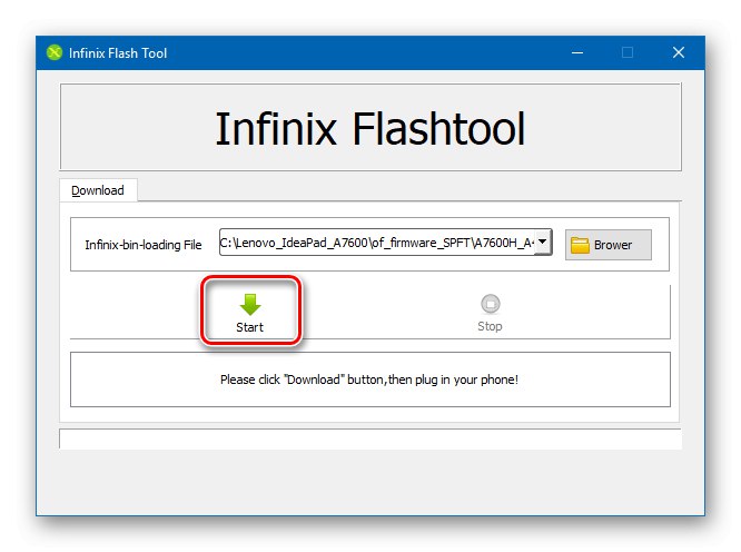 Lenovo IdeaPad A7600 Infinix Flashtool започне да мига чрез програма