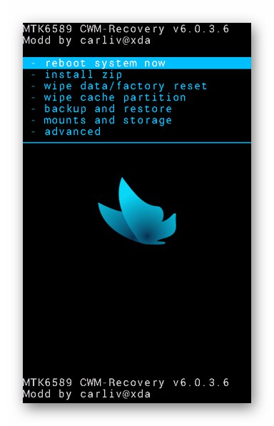 Fly IQ445 izmijenio je ClockWorkMod Recovery (CWM) - pokrećući okoliš i upravljajući njegovim funkcijama