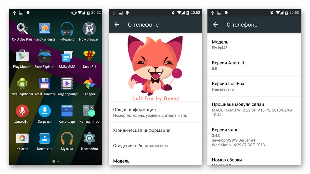 Fly IQ445 prilagođeno sučelje firmvera temeljeno na Androidu 4.2 Lollifox