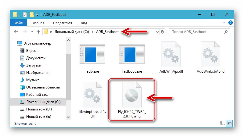 Fly IQ445 prilagođena datoteka slike za oporavak za TeamWinRecovery (TWRP) u mapi Fastboot