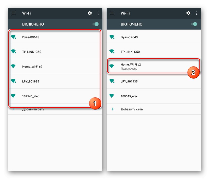 Primer pravilnih internetnih nastavitev v napravi Android