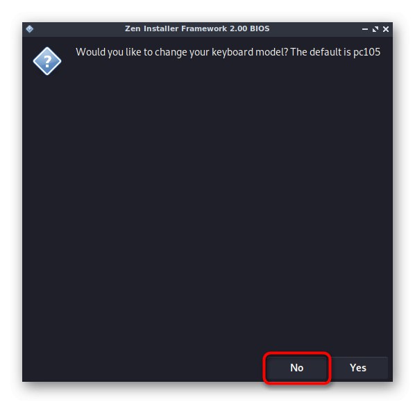 Зміна формату розташування клавіш на клавіатурі при установці Zen Installer