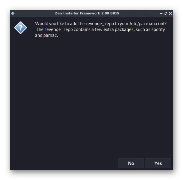 Завантаження додаткових репозиторіїв перед інсталяцією Zen Installer