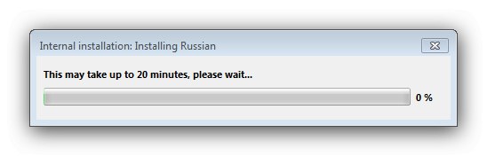 Процес на инсталиране на пакета за промяна на езика на Windows 7 с помощта на Vistalizator