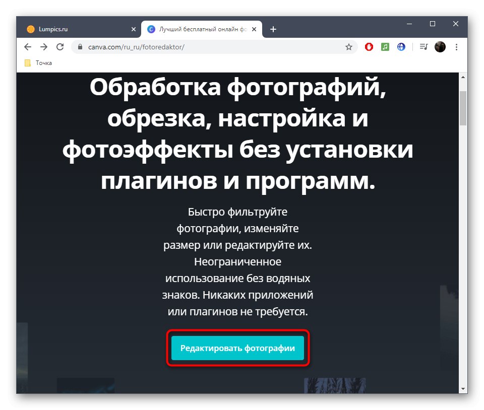 Otvorenie editora Canva na orezanie obrázkov tak, aby vyhovovali