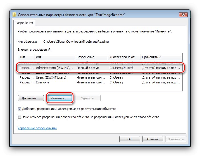 Konfiguriranje novih vlasničkih dozvola za brisanje datoteka i mapa kao administrator
