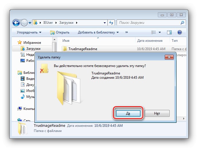 Brisanje datoteka i mapa kao administrator putem Explorera