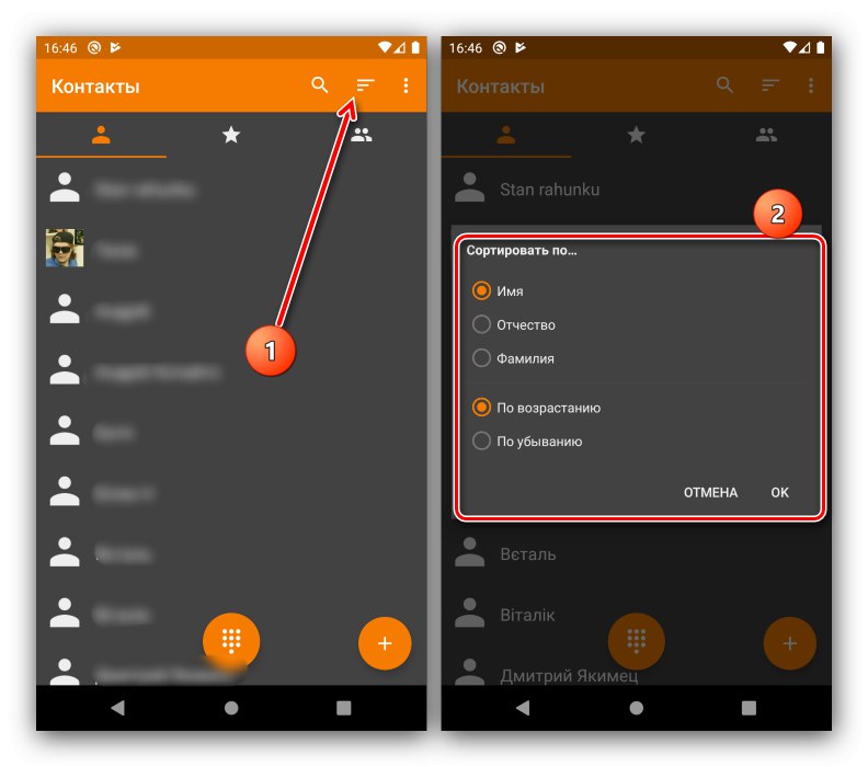 Filtrirajte vnose po različnih kriterijih za brisanje stikov v Androidu prek preprostih stikov