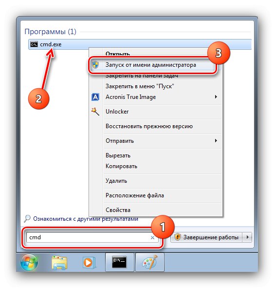Odpiranje orodja skrbnika za onemogočanje skrbnika v sistemu Windows 7 prek ukaznega poziva