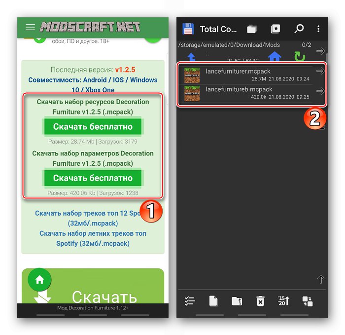 Nalaganje spremembe na Modscraft