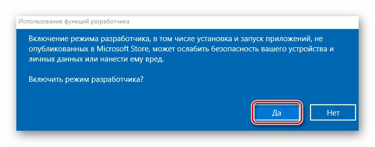 Obvestilo o načinu razvijalca za sistem Windows 10