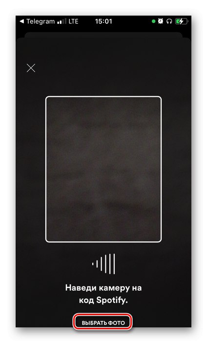 Wybierz zdjęcie, aby zeskanować kod w aplikacji mobilnej Spotify