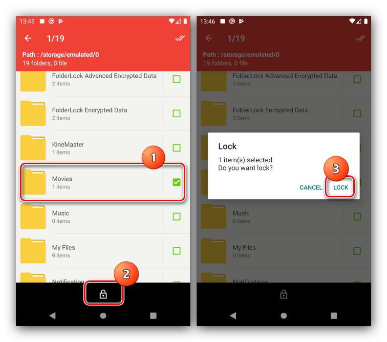 Dodajanje imenikov v Folder Hider za skrivanje skritih map v Androidu