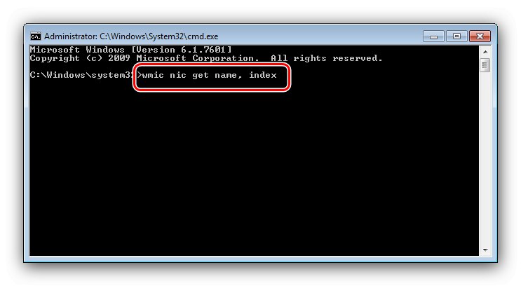 أدخل أمر التعريف لتمكين محول الشبكة على نظام التشغيل Windows 7 عبر سطر الأوامر