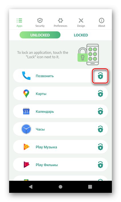 Odemkněte aplikaci v AppLock pro Android