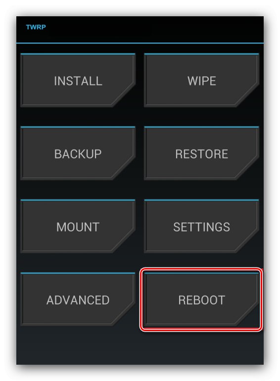 خيار لإعادة تشغيل Android بدون زر باستخدام ريكفري TWRP