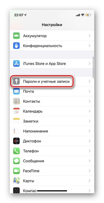 Izbira gesel in računov za obnovitev Googlovih stikov v mobilni različici sistema iOS