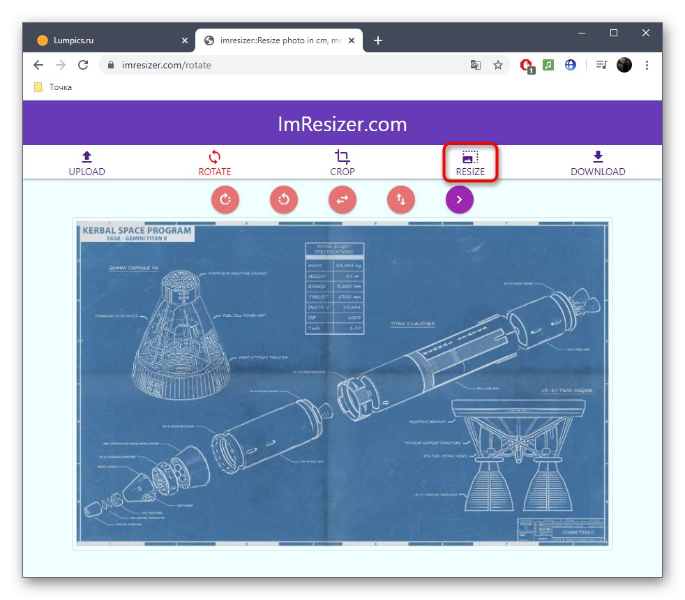 Отидете на раздела за преоразмеряване на изображението в сантиметри ImResizer