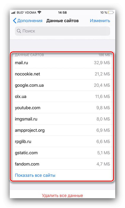 Lista zapisanych witryn Safari do odzyskania historii na iOS