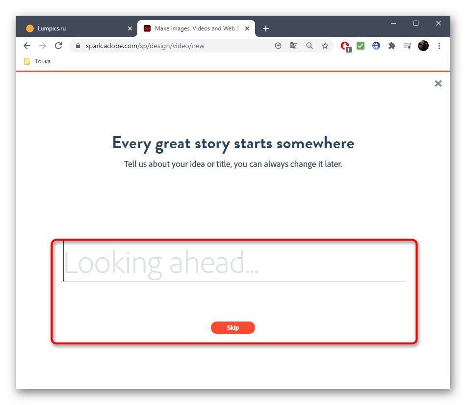 História projektu, keď bol vytvorený v online službe Adobe Spark