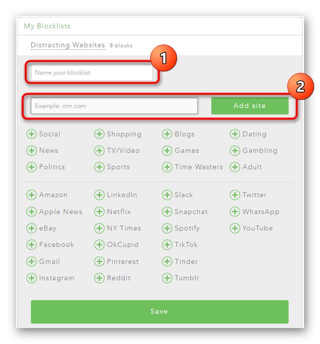Създаване на черен списък за блокиране на сайтове на компютър чрез Freedom