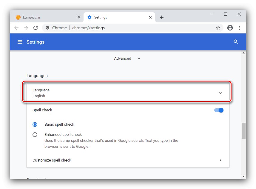 Опције контроле локализације за промену језика у прегледачу Гоогле Цхроме