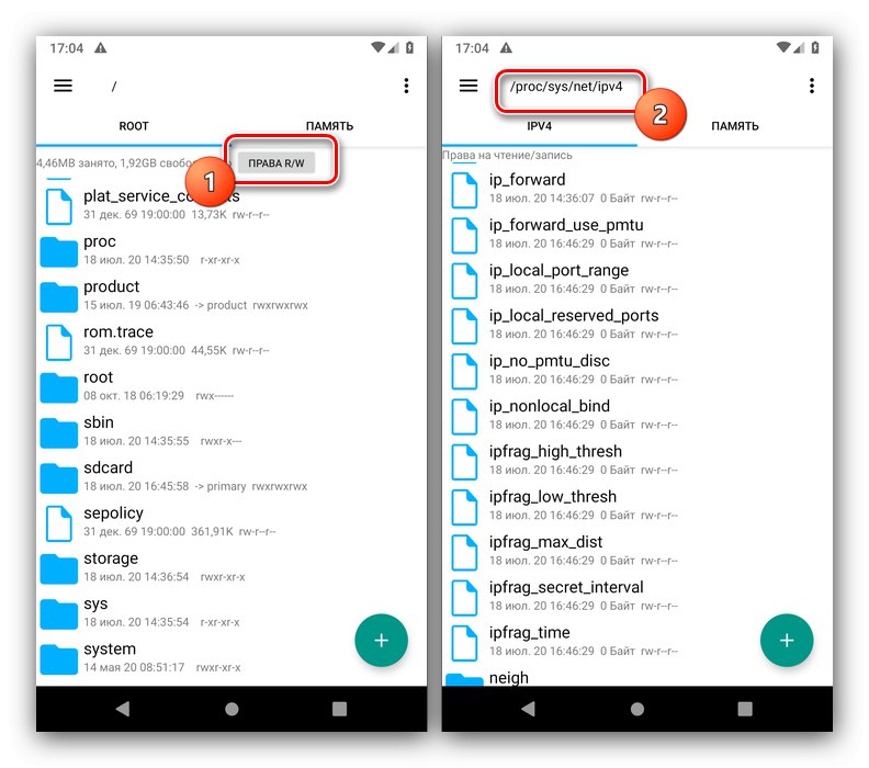Pojdite v zahtevani imenik, da ročno spremenite TTL v Androidu s pomočjo Root Explorerja