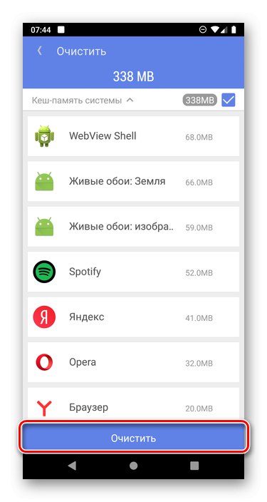 Vymažte data v aplikaci Super Cleaner pro Android