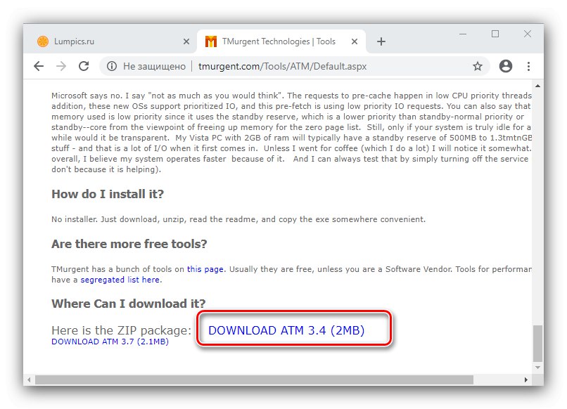 Изтеглете помощната програма за банкомат, за да изчистите кеша на RAM в Windows 10