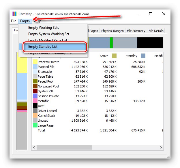 Започнете да изчиствате кеш паметта на Windows 10 с помощта на RAMMap