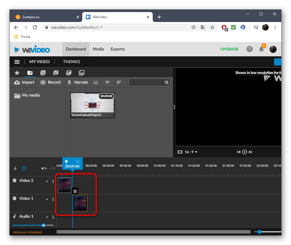 افزودن ویدئو به جدول زمانی برای ادغام از طریق وب سرویس WeVideo