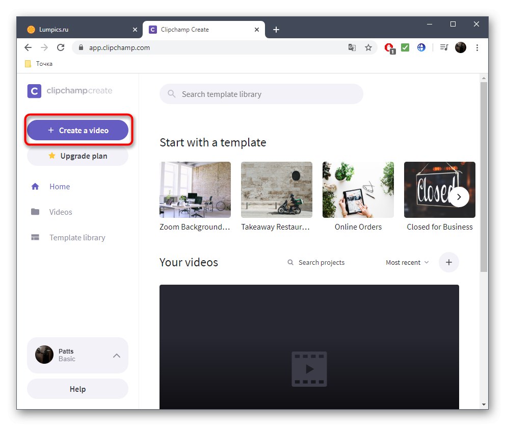 برای ادغام فیلم ها به ویرایشگر فیلم در سرویس آنلاین Clipchamp بروید