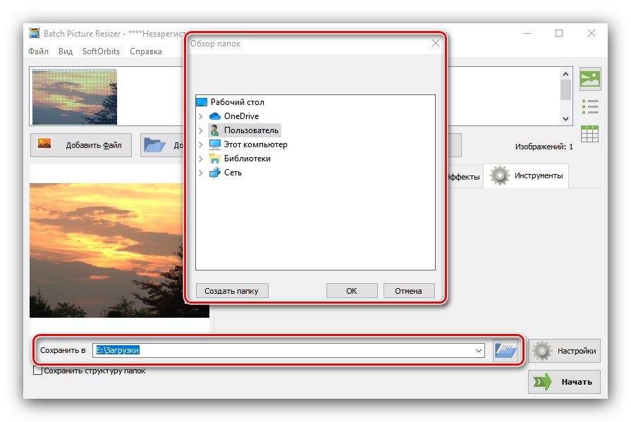 Uloženie výsledku prevodu RAW na JPG pomocou programu Batch Picture Resizer