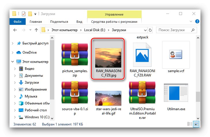 Testovanie prevodu formátu RAW na JPG pomocou programu Batch Picture Resizer