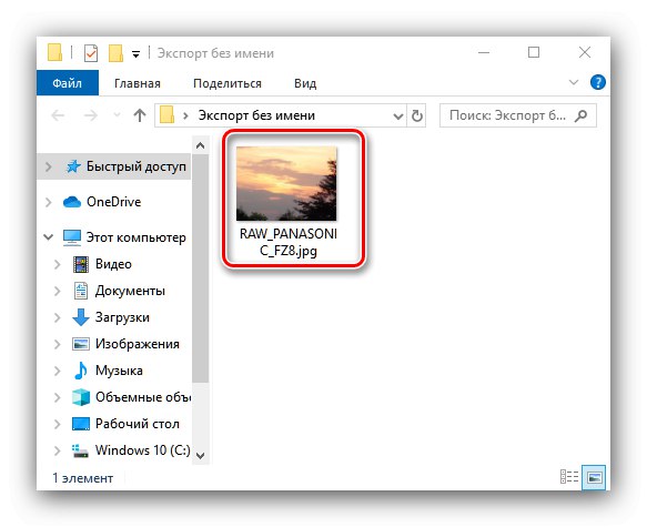 Dokument prevedený z formátu RAW do formátu JPG pomocou programu Adobe Lightroom