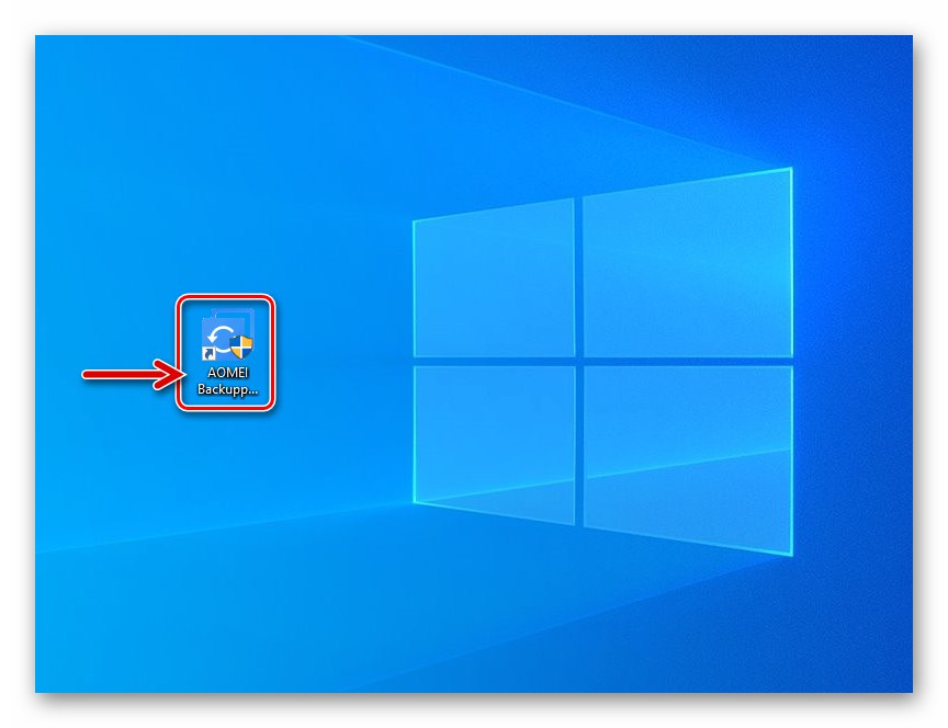 AOMEI Backupper Standard - стартиране на програмата за създаване на резервно копие на Windows 10