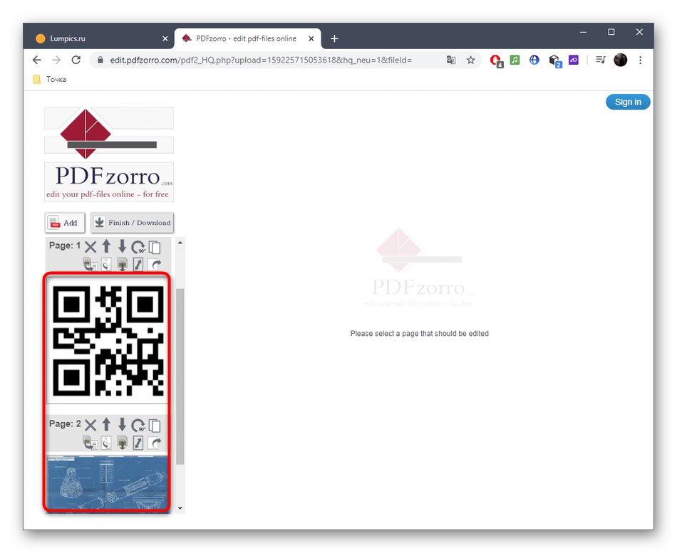 تمت إضافة ورقة جديدة من ملف PDF متعدد الصفحات بنجاح عبر خدمة PDFzorro عبر الإنترنت
