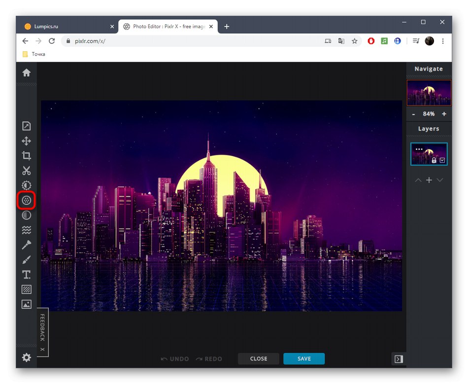 انتقل إلى تحرير الألوان للصورة لتحسينها في PIXLR