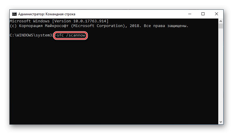 Vnos ukaza za iskanje in popravilo poškodovanih datotek v ukaznem pozivu sistema Windows