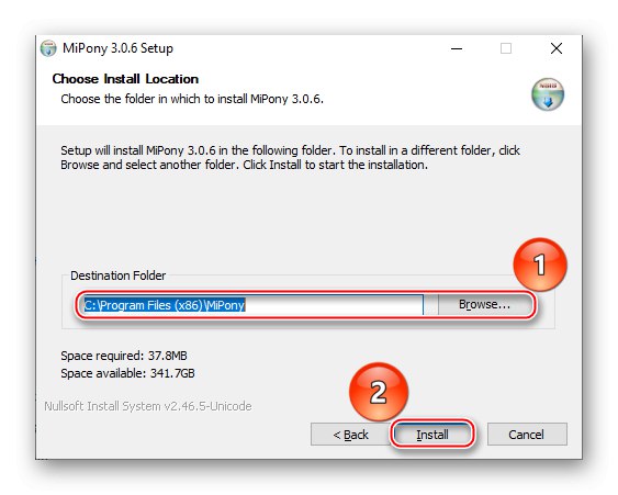 Výběr umístění MiPony