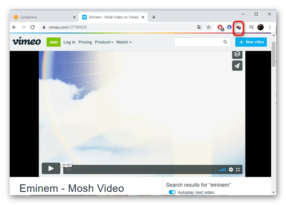 Tlačítko stažení videa s nápovědou pro stahování videí z Vimeo