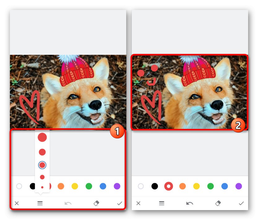 Възможността да рисувате върху снимка в приложението VKontakte
