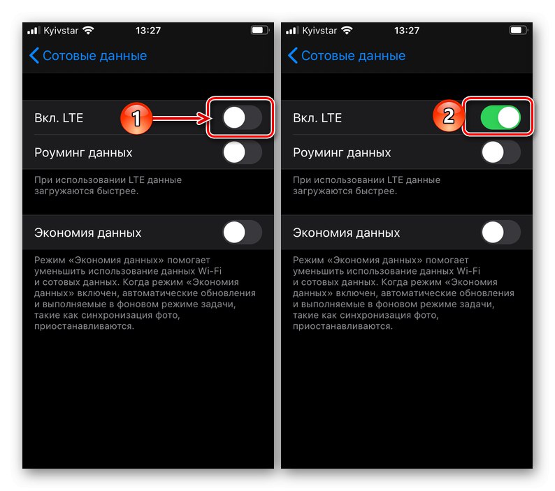 Povoľte 4G LTE v nastaveniach iPhone