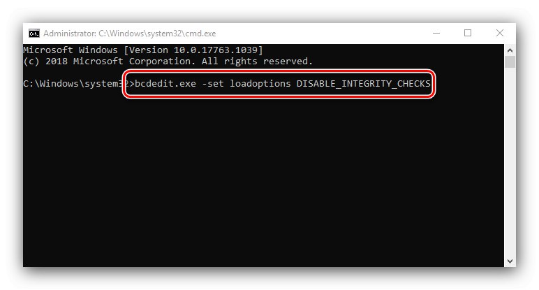 Druga naredba u naredbenom retku za omogućavanje načina testiranja u sustavu Windows 10