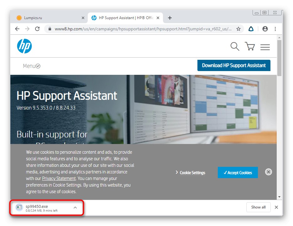 Spuštěním vlastního instalačního programu zobrazíte model notebooku ve Windows 7
